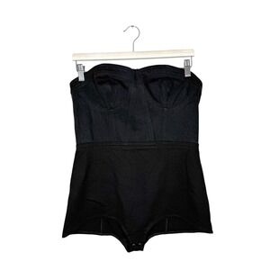 Pilcro Anthropologie Strapless Denim Corset Bodysuit Size M